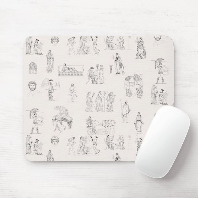 Altes Griechenland Klassisches griechisches Geschi Mousepad (Mit Mouse)