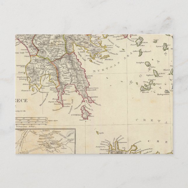 Altes Griechenland, Süden Postkarte (Vorderseite)