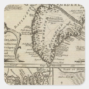 Altes Grönland Quadratischer Aufkleber