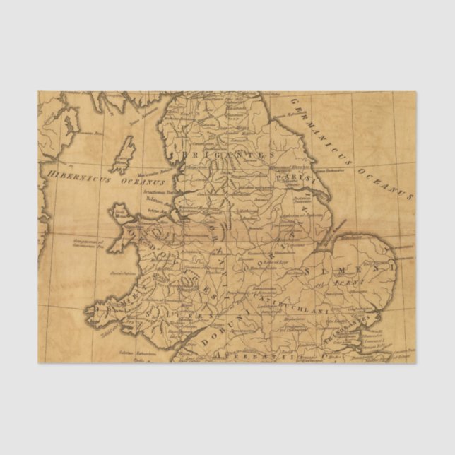 Altes Großbritannien Seidenpapier (Vorderseite)