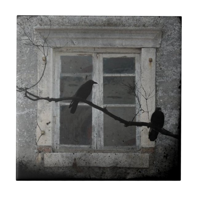 Altes Grungy-Fenster Fliese (Vorderseite)