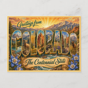 Altes Grußwort aus Colorado von einer Postkarte