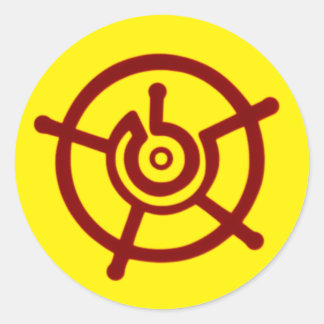 Altes Halo-Symbol Runder Aufkleber