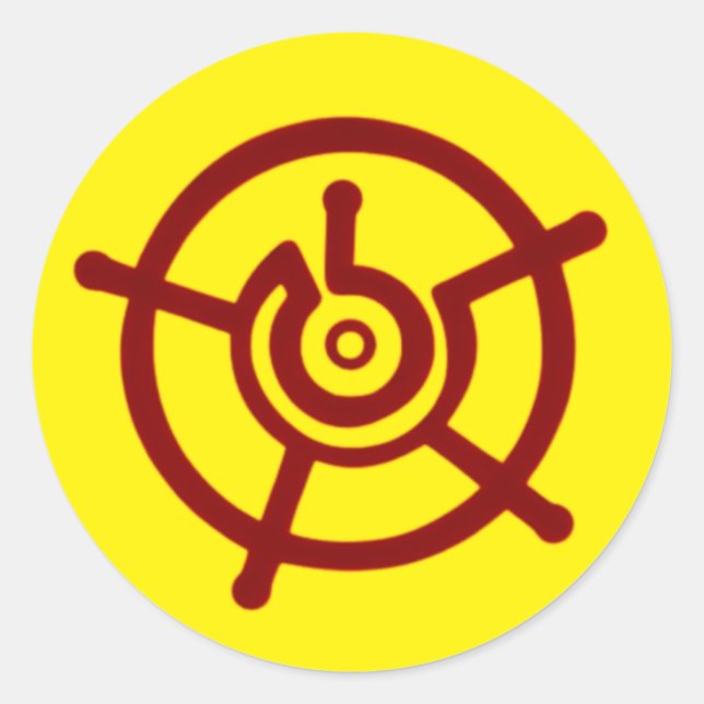 Altes Halo-Symbol Runder Aufkleber (Vorderseite)