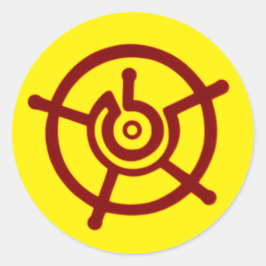 Altes Halo-Symbol Runder Aufkleber