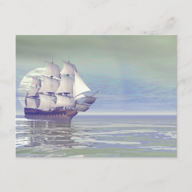 Altes Handelsschiff - 3D rendern Postkarte (Vorderseite)