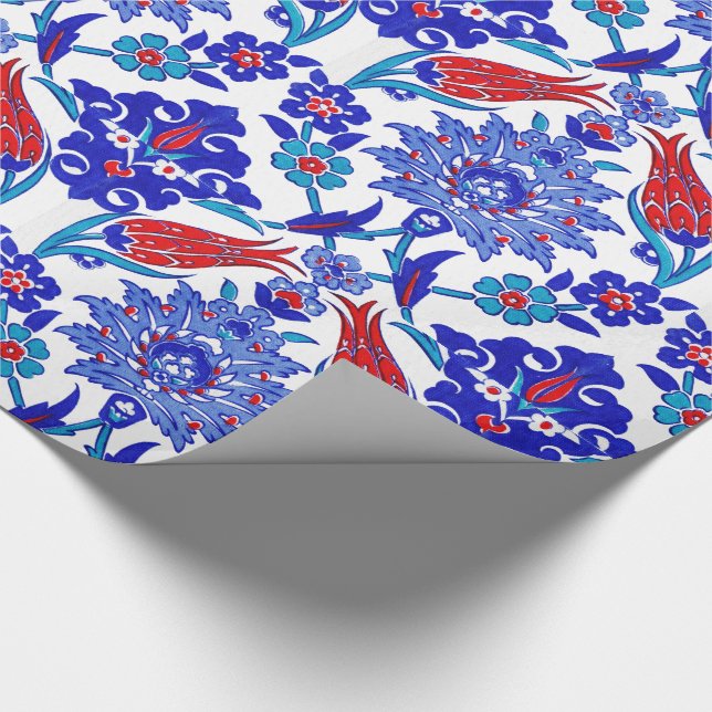 Altes handgemachtes türkisches geschenkpapier (Ecke)