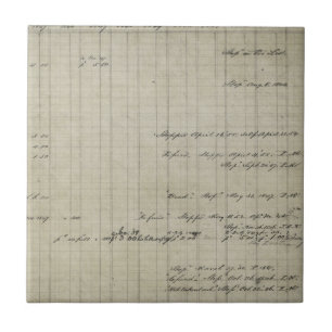 altes handschriftliches Hauptbuch Fliese