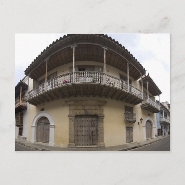 Altes Haus in Cartagena Postkarte (Vorderseite)