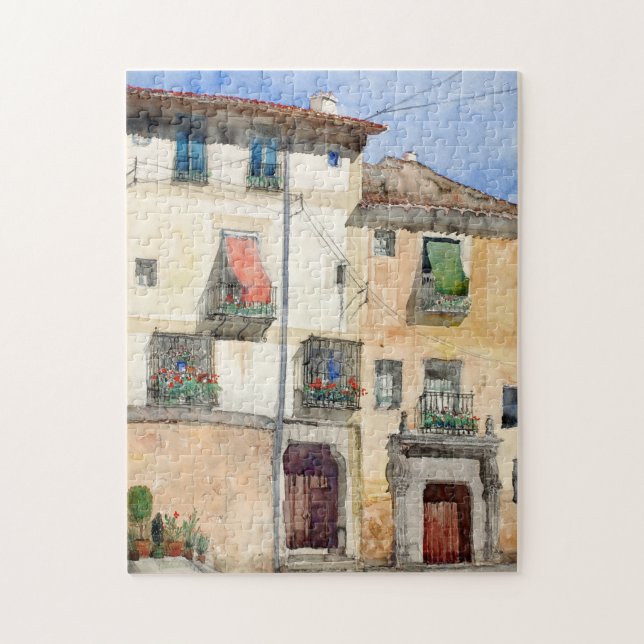 Altes Haus in Segovia, Spanien | Cass Gilbert Puzzle (Vertikal)