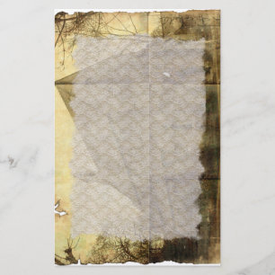 Altes Haus Vintag Stationierung Briefpapier