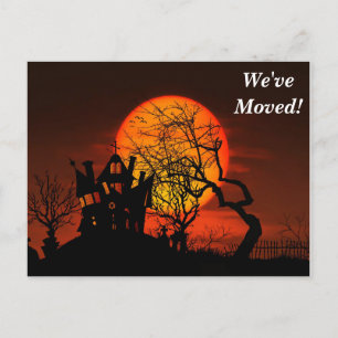 Altes Haus Wir haben neue Adresse Postkarte versch