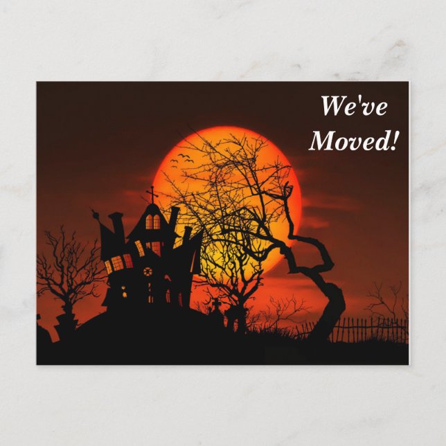 Altes Haus Wir haben neue Adresse Postkarte versch (Vorderseite)