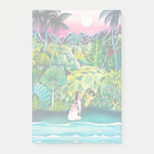 Altes Hawaii Reiseplakat Post-it Klebezettel