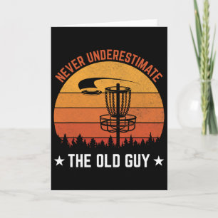 Altes Herrendesign für Männer Disc Golf Liebhaber Karte