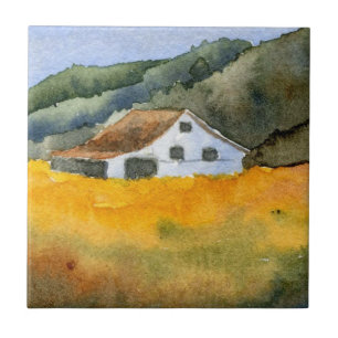 Altes Heufeld Herbstlandschaft Fliese