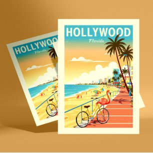 Altes Hollywood Florida Postkarte