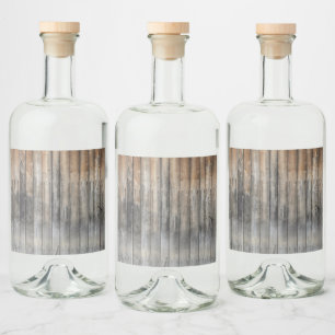 altes Holz Alkoholflaschenetikett
