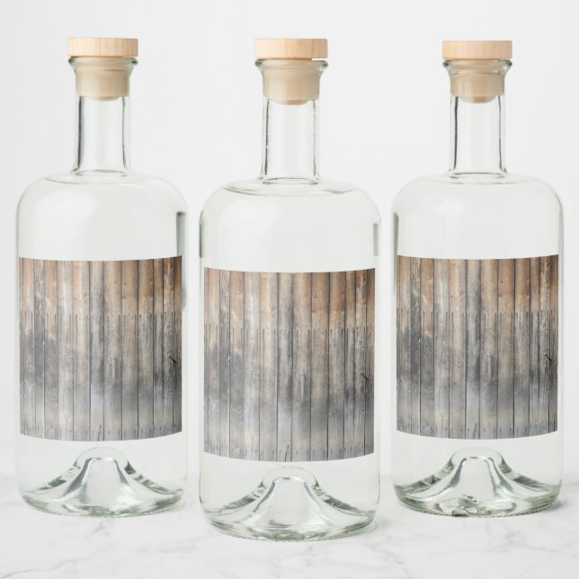 altes Holz Alkoholflaschenetikett (Flaschen)
