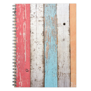 Altes Holz: Mehrfarbige rissige Textur. Notizblock