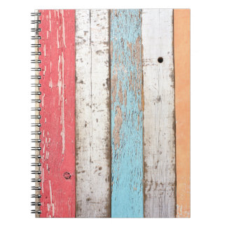 Altes Holz: Mehrfarbige rissige Textur. Notizblock