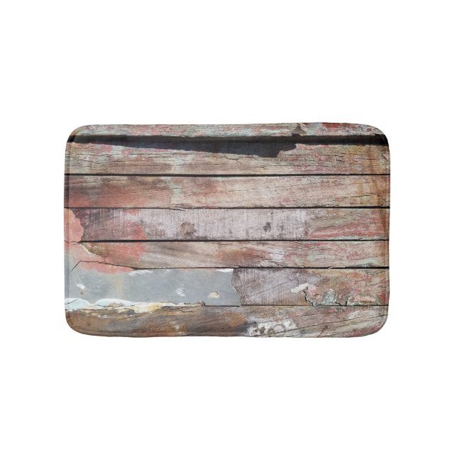 Altes Holz rustikale Bootsplatte aus Holz Badematte (Vorderseite)