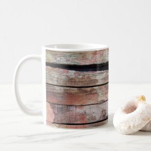 Altes Holz rustikale Bootsplatte aus Holz Kaffeetasse