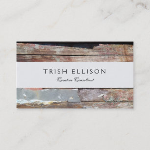 Altes Holz rustikale Bootsplatte aus Holz Visitenkarte