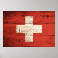 Altes Holz Schweizer Fahne