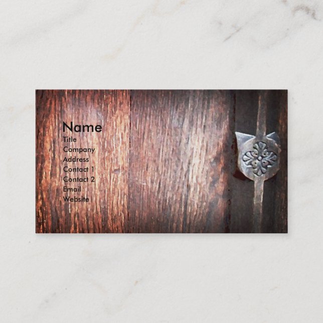 Altes Holz, Visitenkarteschablone Visitenkarte (Vorderseite)