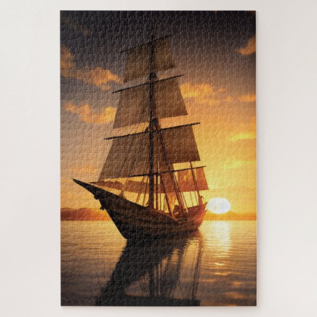 Altes Holzboot Jigsaw Puzzle (Vertikal)