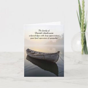 Altes hölzernes Ruderboot Sympathie Dankeskarten Karte