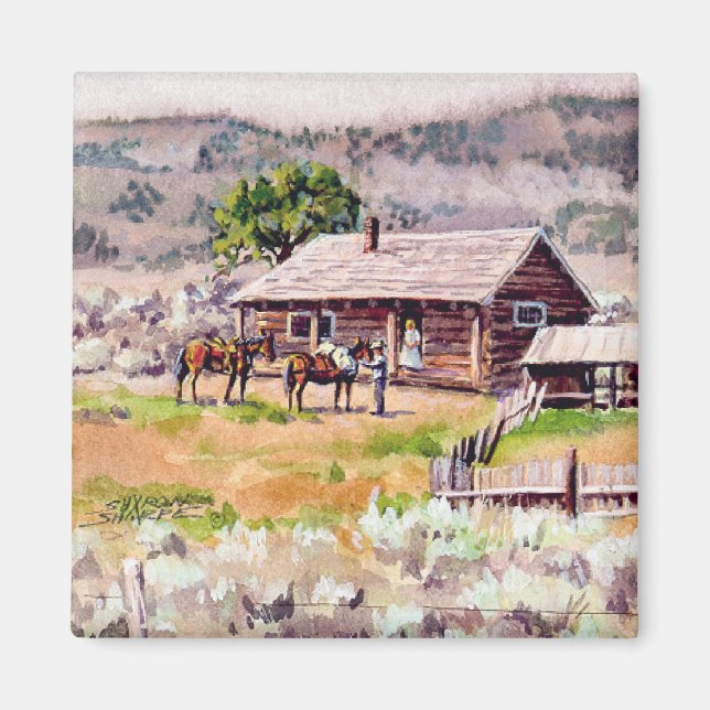 ALTES HOMESTEAD VON SHARON SHARPE MAGNET (Vorne)