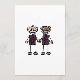 Altes Interrassisches Paar Einladung