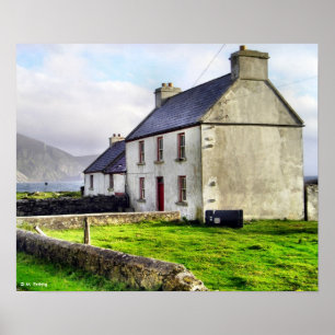 Altes irisches Bauernhaus Print Poster