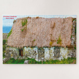 Altes Irisches Cottage Galway Irland. Puzzle
