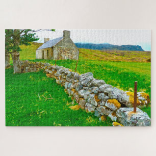 Altes Irisches Cottage Galway Irland. Puzzle