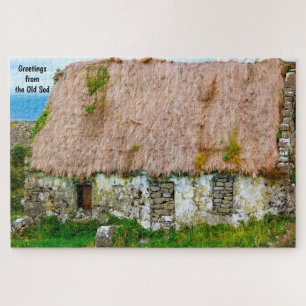 Altes Irisches Cottage Galway Irland. Puzzle