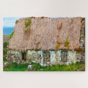 Altes irisches Cottage Galway Irland. Puzzle