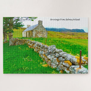 Altes Irisches Cottage Galway Irland. Puzzle