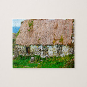 Altes Irisches Cottage Galway Irland. Puzzle