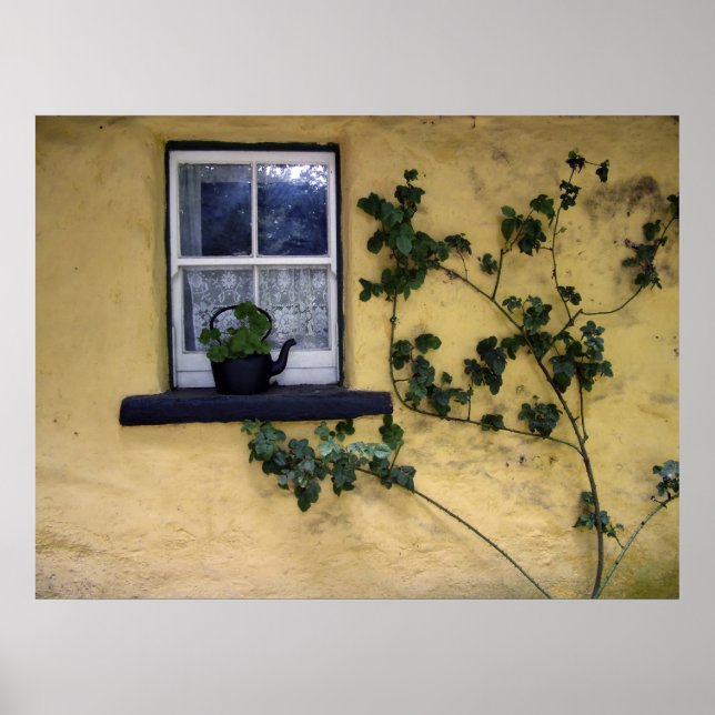 altes irisches Fensterposter Poster (Vorne)