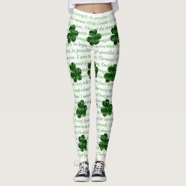 Altes irisches Gedicht St. Patrick Hymn Der Hirsch Leggings