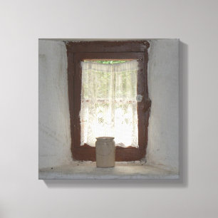 Altes irisches Küchenfenster Leinwanddruck