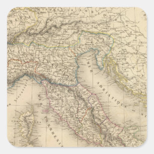 Altes Italien 3 Quadratischer Aufkleber