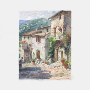 Altes italienisches Dorf Fleecedecke
