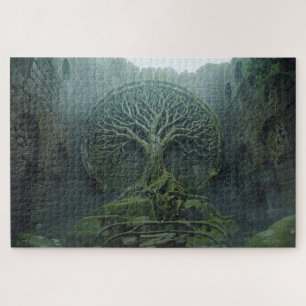 Altes keltisches Lebensbaum-Puzzle Puzzle