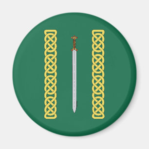 Altes keltisches Schwert und Knüpfarbeit Magnet