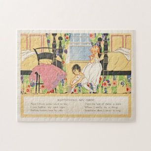 Altes Kinderbuch-Puzzle Puzzle