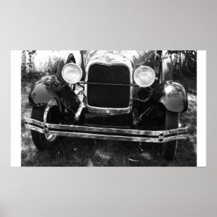 Altes klassisches Auto Front End Grille Poster